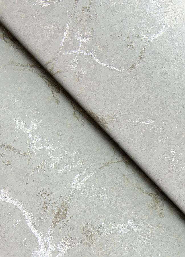 mahina-silver-floral-vine-wallpaper-york-wallcoverings-4105-86651 - York Wallcoverings Papel pintado