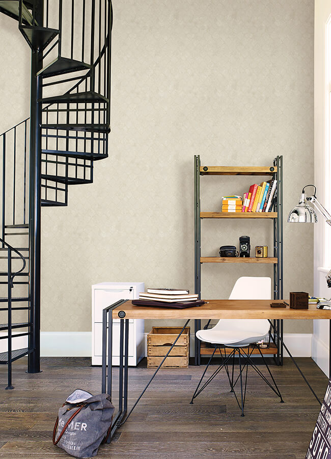 rauta-pearl-hexagon-tile-wallpaper-york-wallcoverings-4105-86652 - York Wallcoverings Papel pintado
