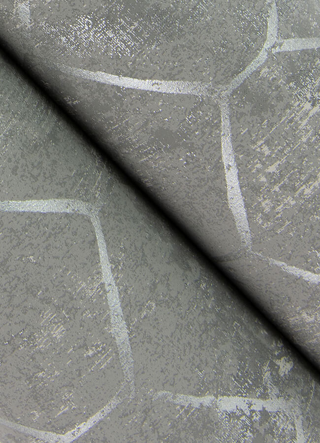 rauta-pewter-hexagon-tile-wallpaper-york-wallcoverings-4105-86654 - York Wallcoverings Papel pintado