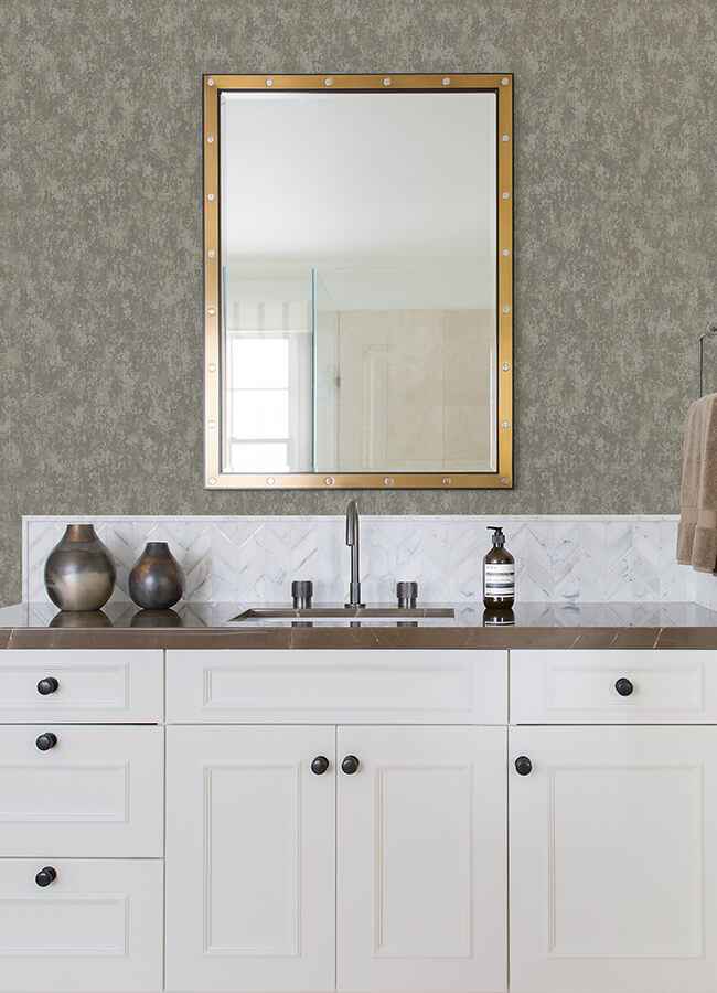 Haliya Sterling Metallic Plaster Wallpaper - York Wallcoverings - 4105-86660 - York Wallcoverings Wallpaper