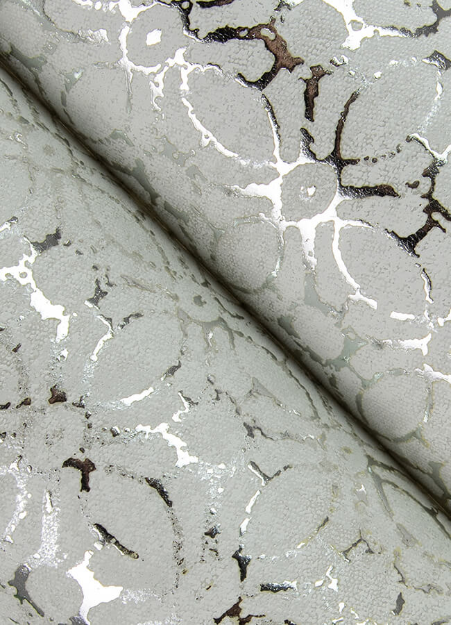 khauta-silver-floral-geometric-wallpaper-york-wallcoverings-4105-86666 - York Wallcoverings Papel pintado