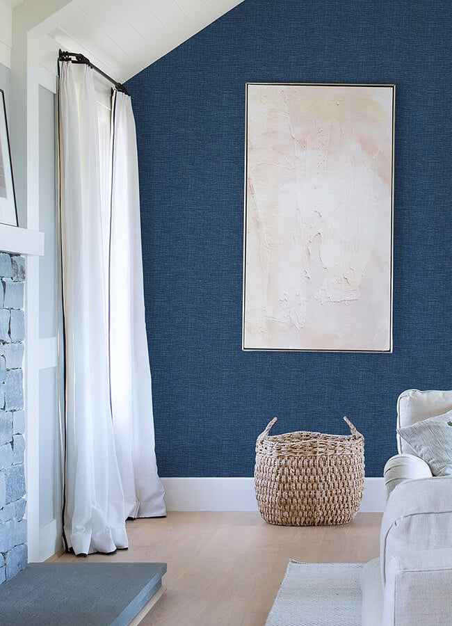 Exhale Dark Blue Texture Wallpaper - York Wallcoverings - 4046-24120 - York Wallcoverings Wallpaper
