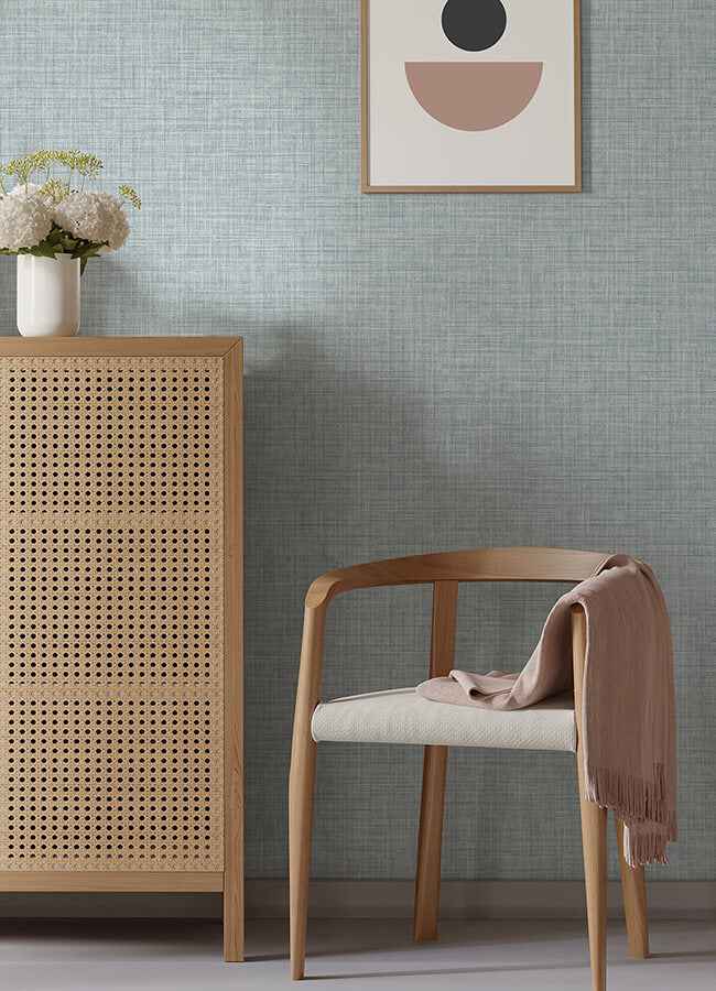 Tuckernuck Slate Linen Wallpaper - York Wallcoverings - 4046-25790 - York Wallcoverings Wallpaper
