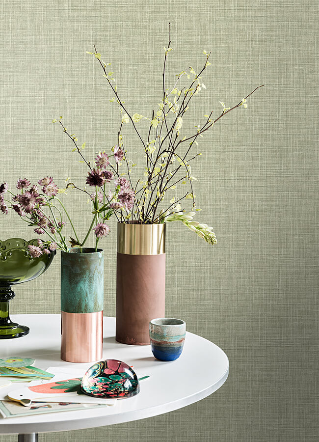 tuckernuck-green-linen-wallpaper-york-wallcoverings-4046-25792 - York Wallcoverings Papel pintado