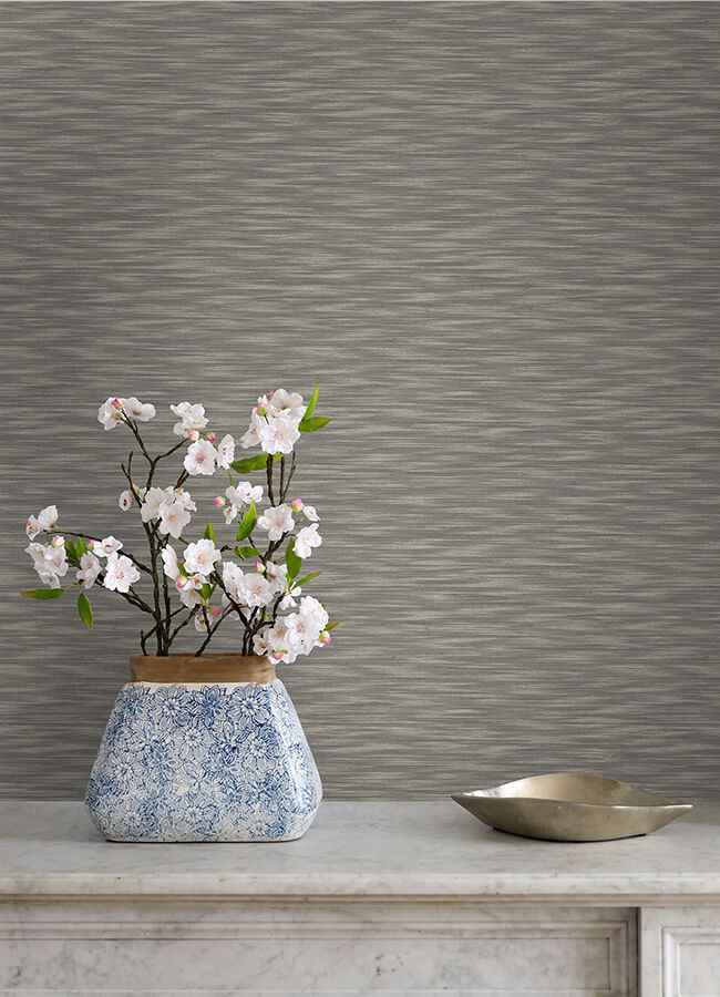Benson Brown Faux Fabric Wallpaper - York Wallcoverings - 4046-26157 - York Wallcoverings Wallpaper