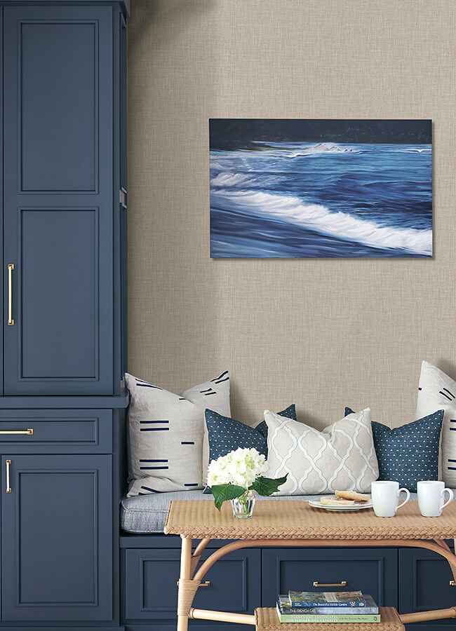 Lanister Taupe Texture Wallpaper - York Wallcoverings - 4046-26233 - York Wallcoverings Wallpaper