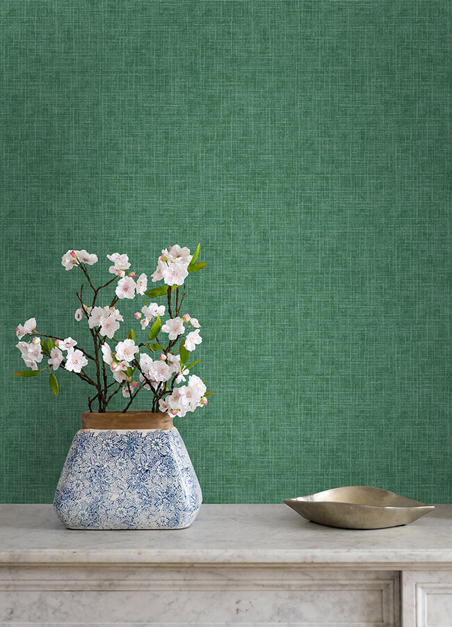 emerson-jade-linen-wallpaper-york-wallcoverings-4046-26353 - York Wallcoverings Wallpaper