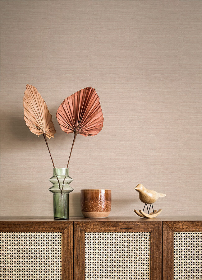 agave-light-pink-faux-grasscloth-wallpaper-york-wallcoverings-4046-26498 - York Wallcoverings Papel pintado
