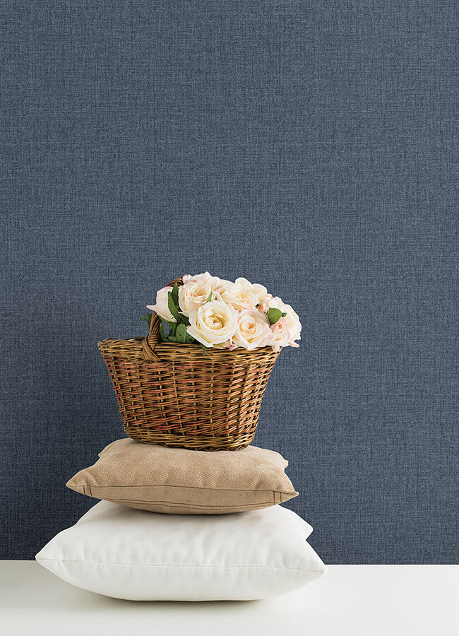 glen-dark-blue-texture-wallpaper-york-wallcoverings-4046-m1701 - York Wallcoverings Wallpaper