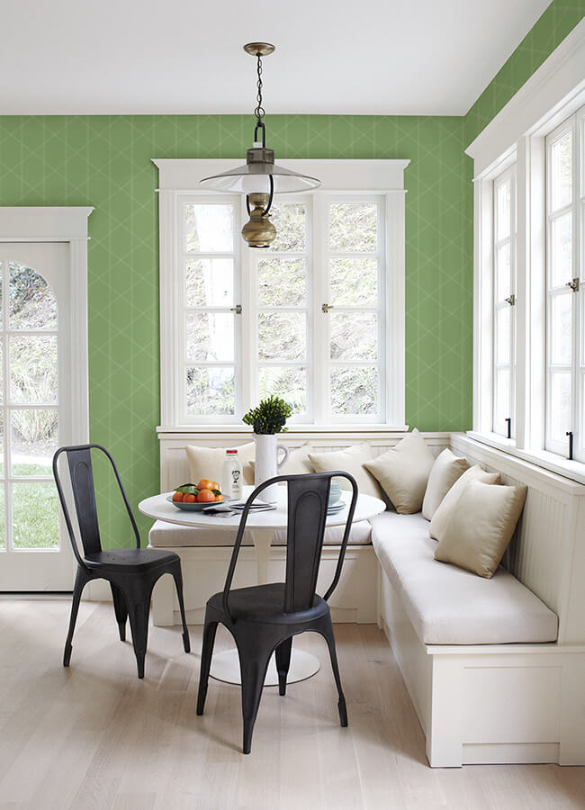 walcott-light-green-stitched-trellis-wallpaper-york-wallcoverings-4074-26605 - York Wallcoverings Wallpaper