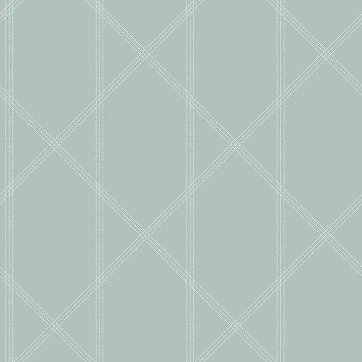 Walcott Seafoam Stitched Trellis Wallpaper - York Wallcoverings - 4074-26606 - York Wallcoverings Wallpaper