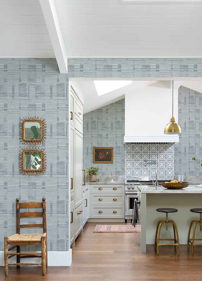 Callaway Denim Woven Stripes Wallpaper - York Wallcoverings - 4074-26620 - York Wallcoverings Wallpaper