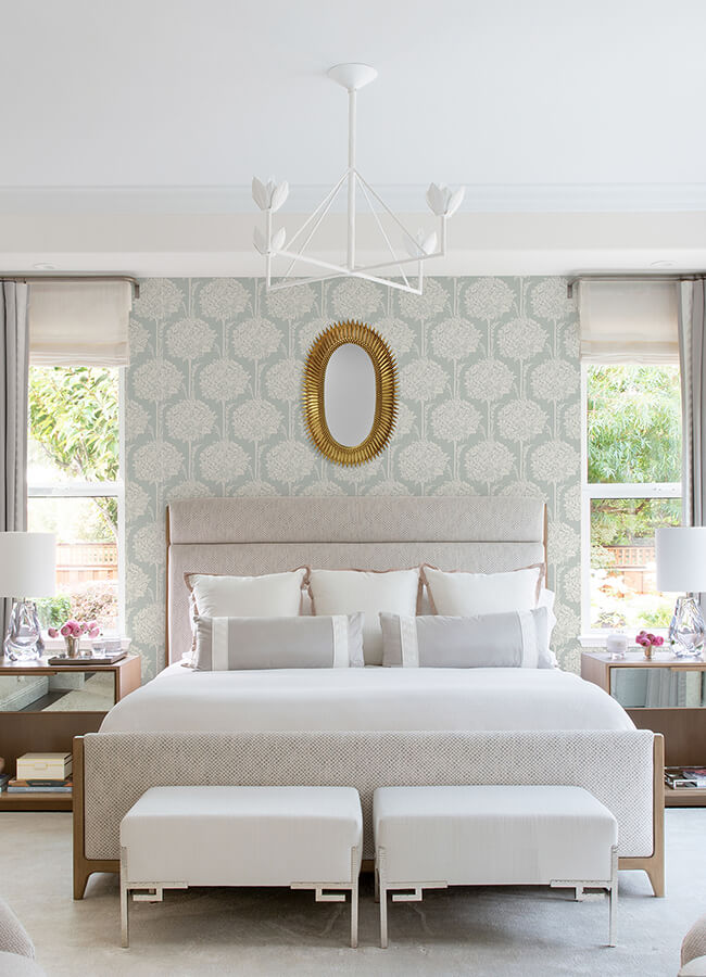 zaria-light-blue-topiary-wallpaper-york-wallcoverings-4074-26622 - York Wallcoverings Wallpaper
