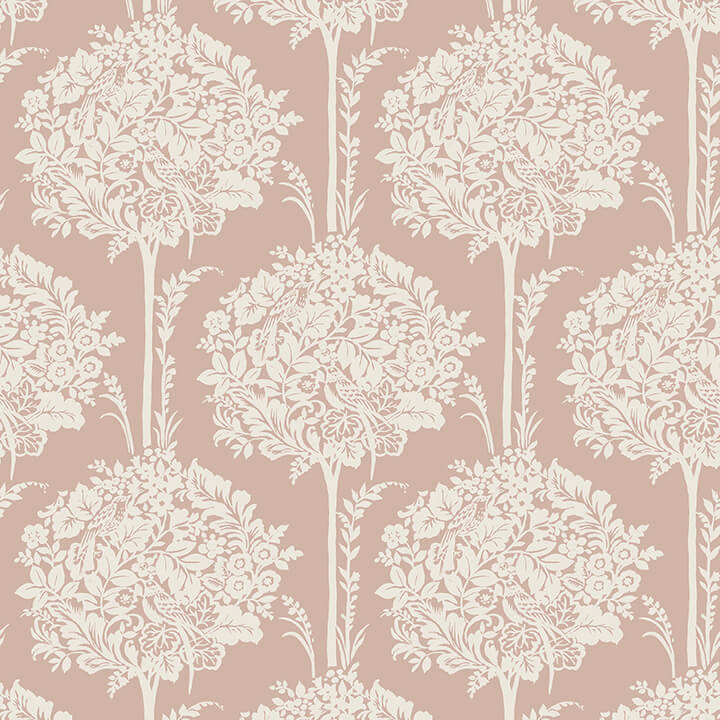 zaria-apricot-topiary-wallpaper-york-wallcoverings-4074-26624 - York Wallcoverings Wallpaper