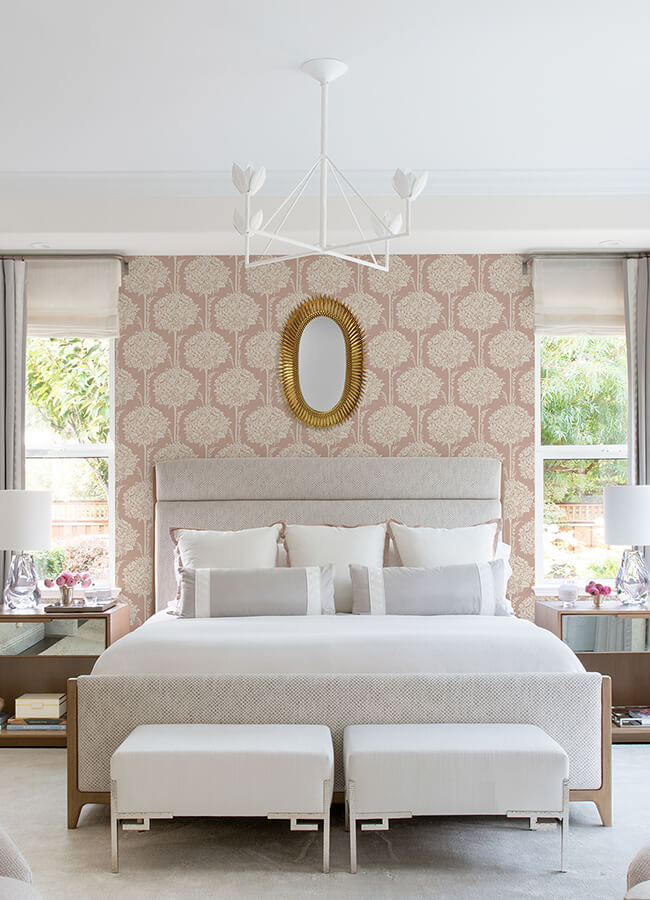 zaria-apricot-topiary-wallpaper-york-wallcoverings-4074-26624 - York Wallcoverings Wallpaper