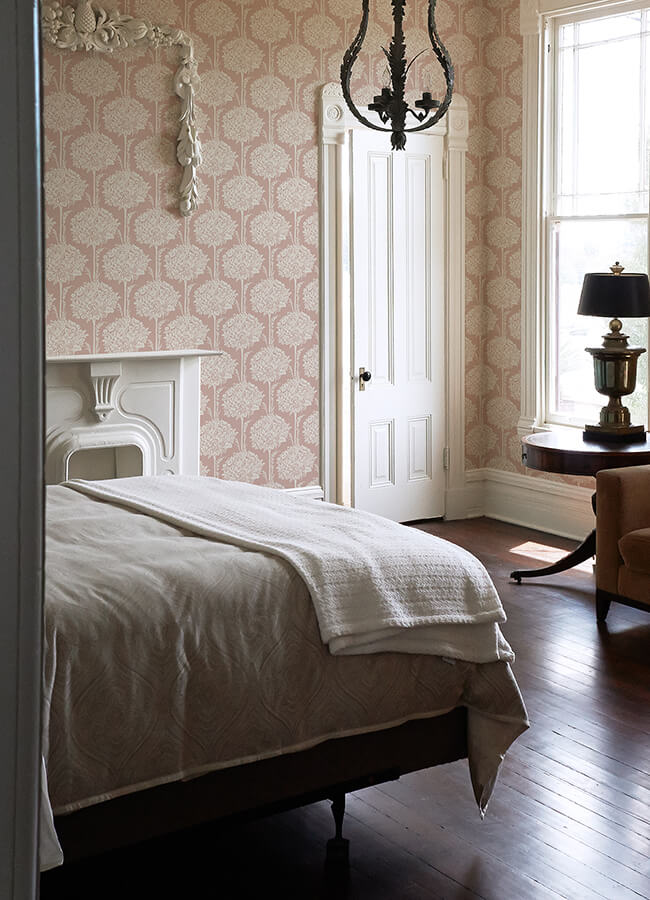 zaria-apricot-topiary-wallpaper-york-wallcoverings-4074-26624 - York Wallcoverings Wallpaper