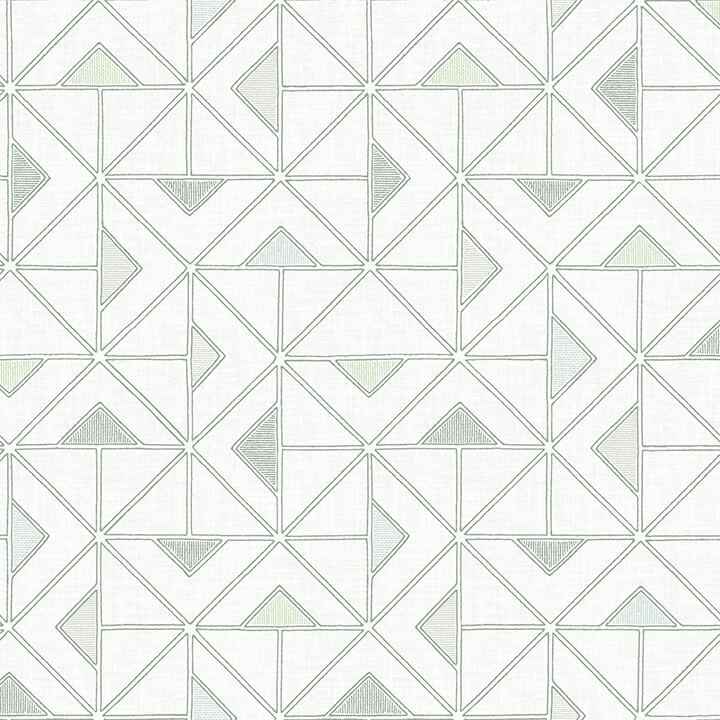 Jekyl Green Triangles Wallpaper - York Wallcoverings - 4074-26634