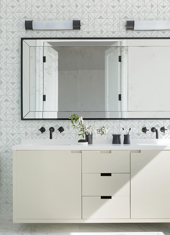 jekyl-green-triangles-wallpaper-york-wallcoverings-4074-26634 - York Wallcoverings Wallpaper