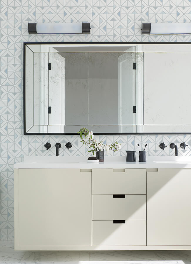 jekyl-blue-triangles-wallpaper-york-wallcoverings-4074-26635 - York Wallcoverings Wallpaper