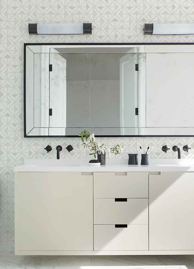 Jekyl Beige Triangles Wallpaper - York Wallcoverings - 4074-26636 - York Wallcoverings Wallpaper