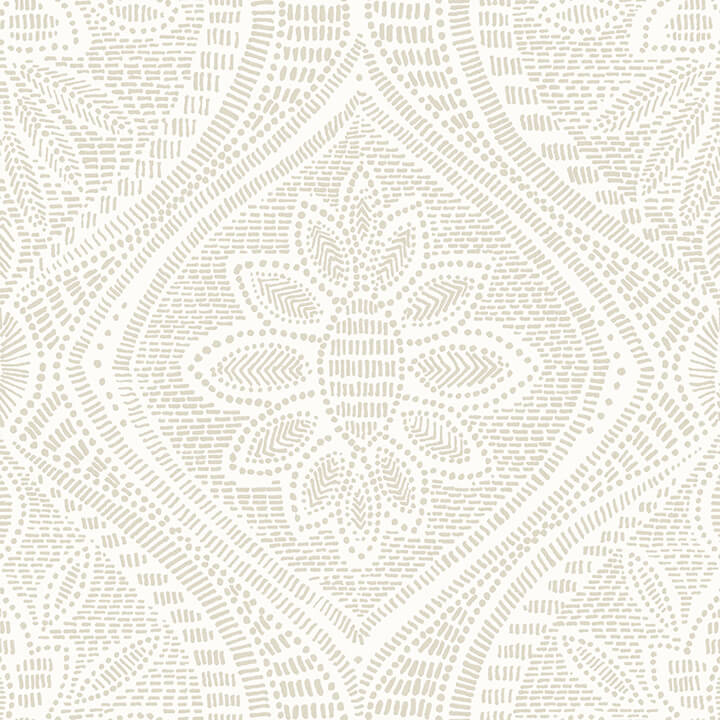 scout-light-grey-floral-ogee-wallpaper-york-wallcoverings-4074-26639 - York Wallcoverings Wallpaper