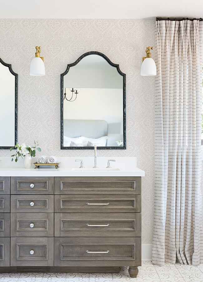 Scout Lavender Floral Ogee Wallpaper - York Wallcoverings - 4074-26641 - York Wallcoverings Wallpaper