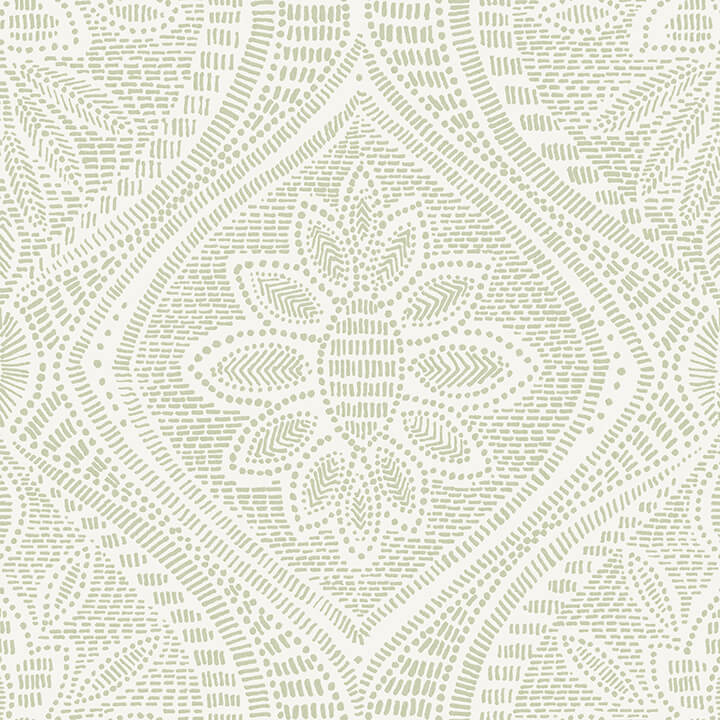 scout-moss-floral-ogee-wallpaper-york-wallcoverings-4074-26643 - York Wallcoverings Wallpaper