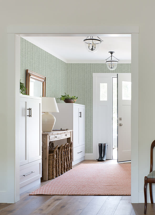simon-green-woven-texture-wallpaper-york-wallcoverings-4074-26655 - York Wallcoverings Wallpaper