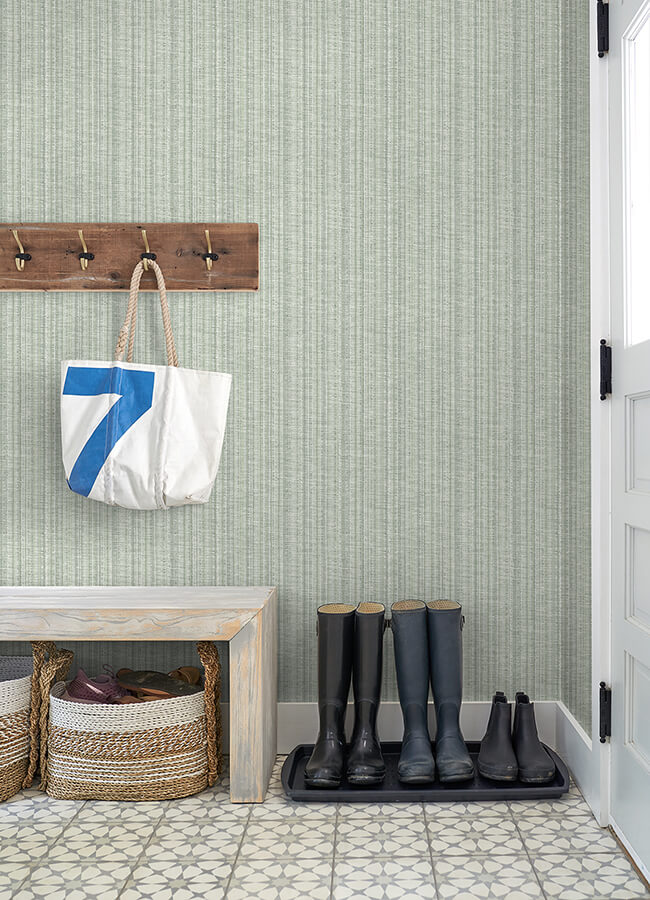 simon-green-woven-texture-wallpaper-york-wallcoverings-4074-26655 - York Wallcoverings Wallpaper