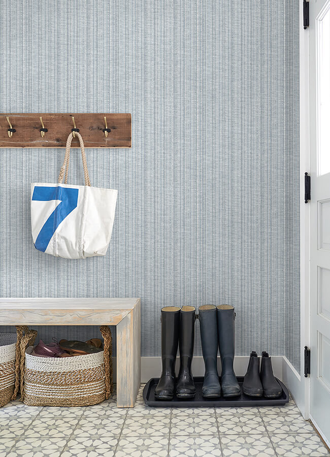 simon-blue-woven-texture-wallpaper-york-wallcoverings-4074-26656 - York Wallcoverings Wallpaper