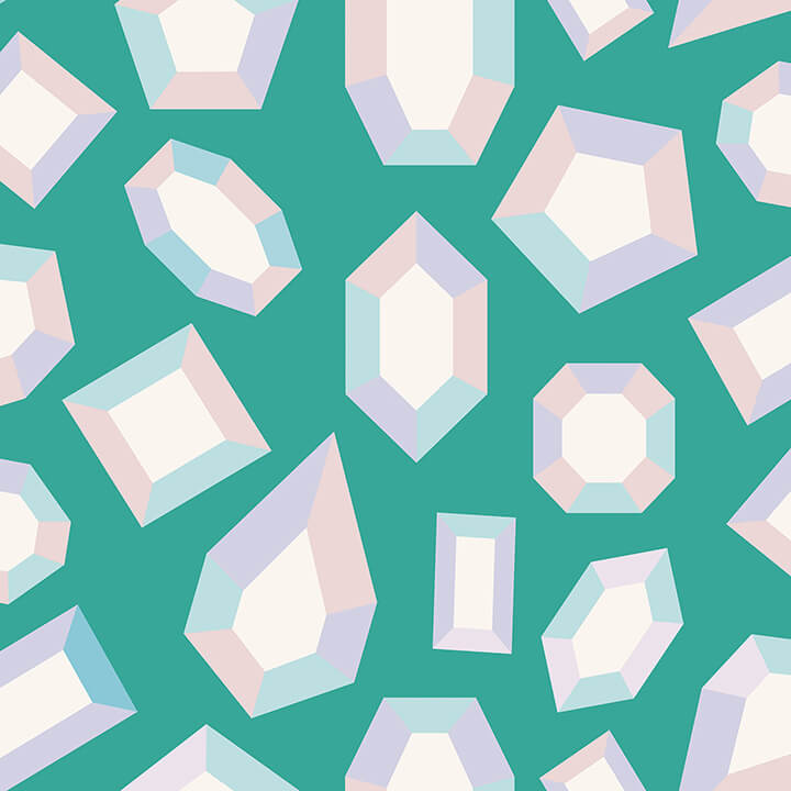 lele-gems-teal-peel-and-stick-wallpaper-york-wallcoverings-lss4952 - York Wallcoverings Wallpaper