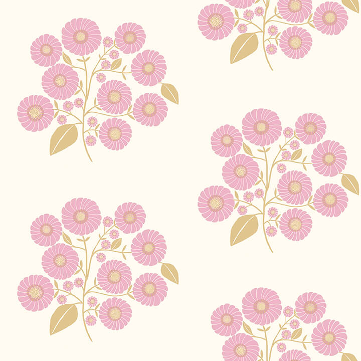 lilac-sienna-strawflower-peel-and-stick-wallpaper-york-wallcoverings-jhs5029 - York Wallcoverings Wallpaper