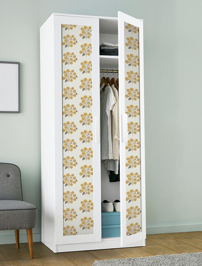 mustard-grey-strawflower-peel-and-stick-wallpaper-york-wallcoverings-jhs5031 - York Wallcoverings Wallpaper