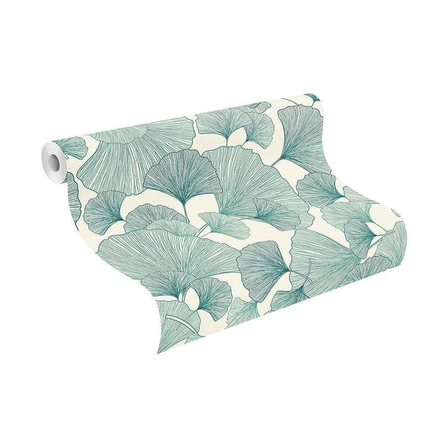 waft-teal-ginkgo-wallpaper-york-wallcoverings-rh407662 - York Wallcoverings Wallpaper