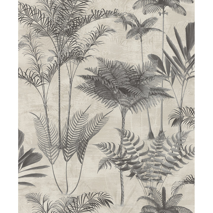 kinabalu-charcoal-rainforest-wallpaper-york-wallcoverings-rh555134 - York Wallcoverings Wallpaper