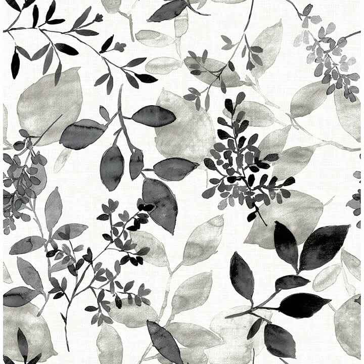 Black Breezy Peel and Stick Wallpaper - York Wallcoverings - NUS4983 - York Wallcoverings Wallpaper