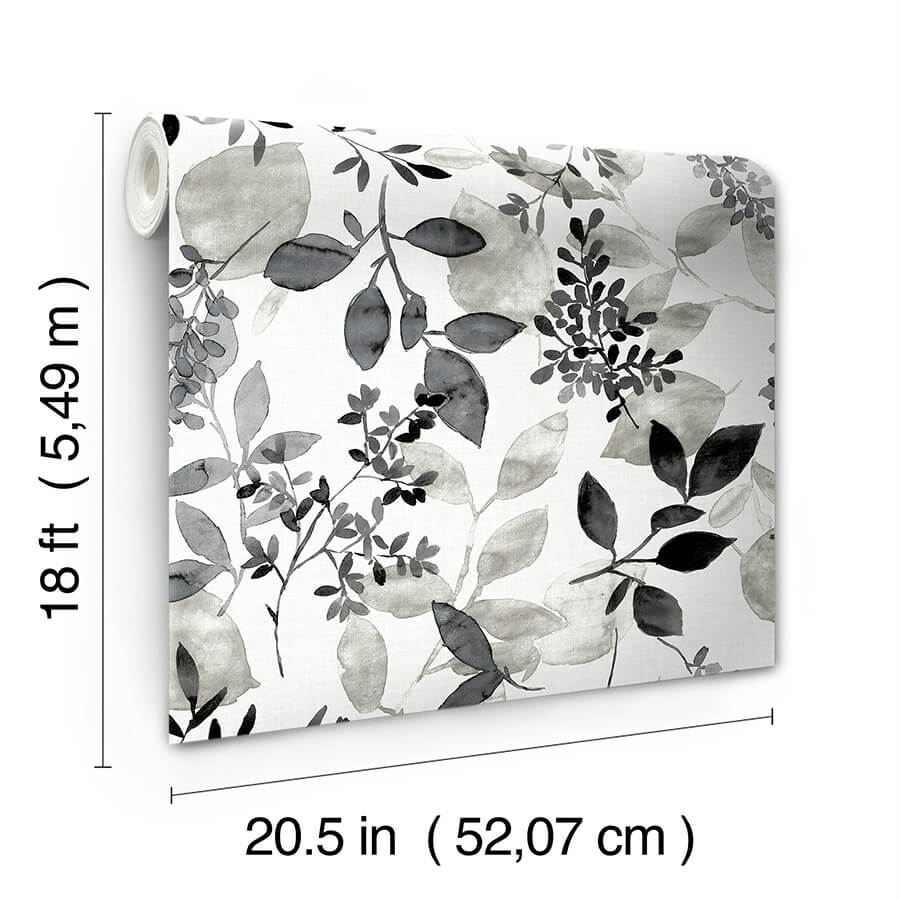 black-breezy-peel-and-stick-wallpaper-york-wallcoverings-nus4983 - York Wallcoverings Wallpaper