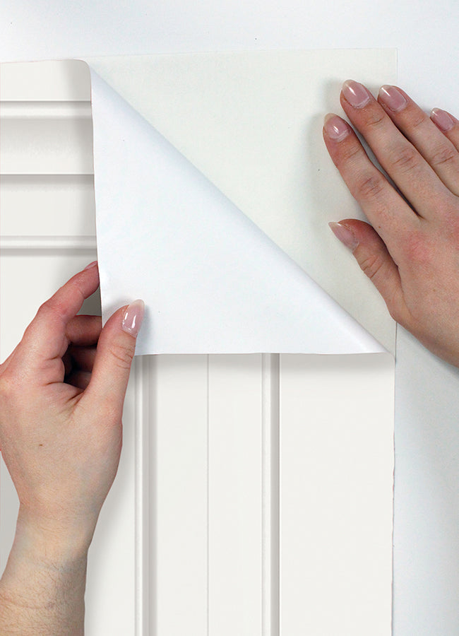white-wall-panel-peel-and-stick-wallpaper-york-wallcoverings-nus4841 - York Wallcoverings Wallpaper