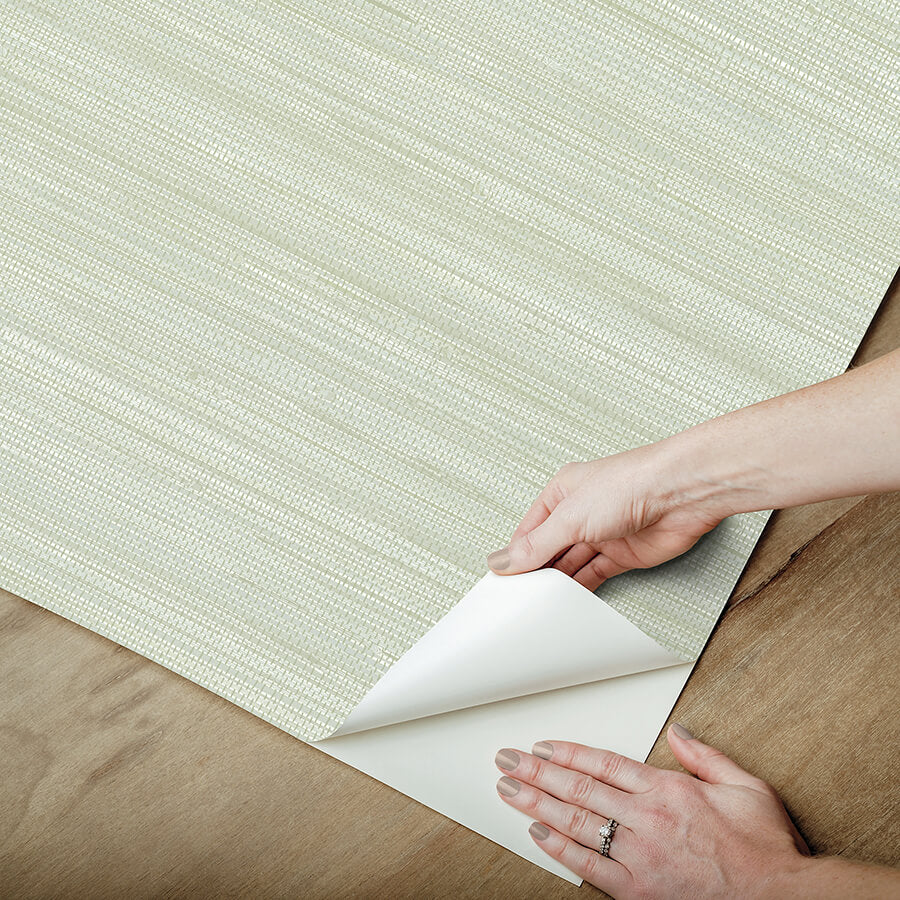 cucumber-classic-faux-grasscloth-peel-and-stick-wallpaper-york-wallcoverings-sss6007 - York Wallcoverings Wallpaper