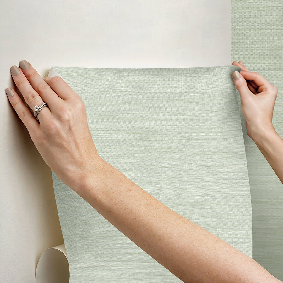 cucumber-classic-faux-grasscloth-peel-and-stick-wallpaper-york-wallcoverings-sss6007 - York Wallcoverings Wallpaper