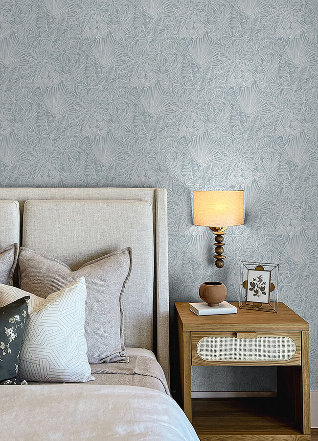 vita-blue-botanical-wallpaper-york-wallcoverings-4120-26802 - York Wallcoverings Papel pintado