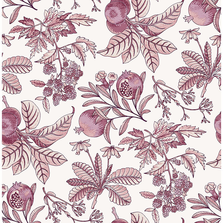 cecilia-purple-fruit-wallpaper-york-wallcoverings-4120-26815 - York Wallpaper Wallpaper