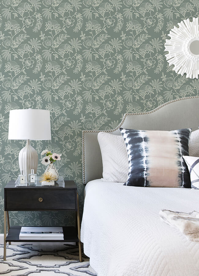 maeve-sea-green-jacobean-trail-wallpaper-york-wallcoverings-4120-26824 - York Wallcoverings Papel pintado