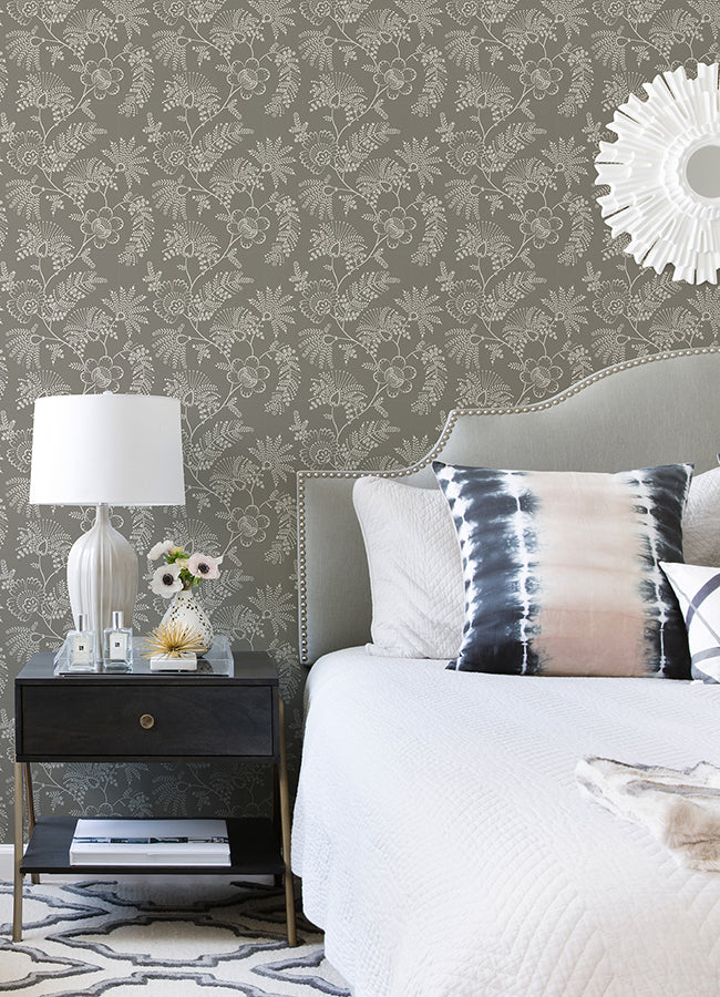 maeve-grey-jacobean-trail-wallpaper-york-wallcoverings-4120-26827 - York Wallcoverings Papel pintado