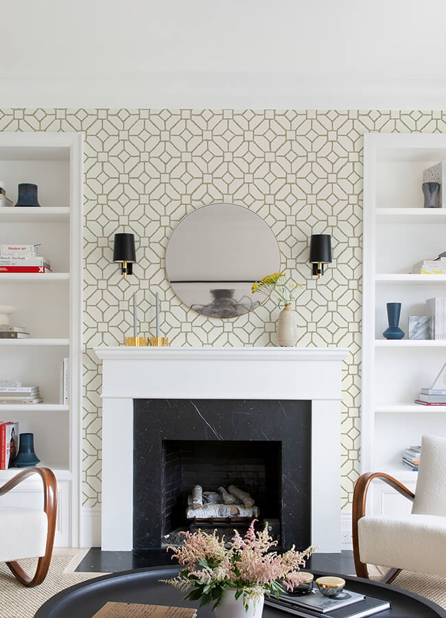 addis-beige-trellis-wallpaper-york-wallcoverings-4120-26829 - York Wallcoverings Papel pintado