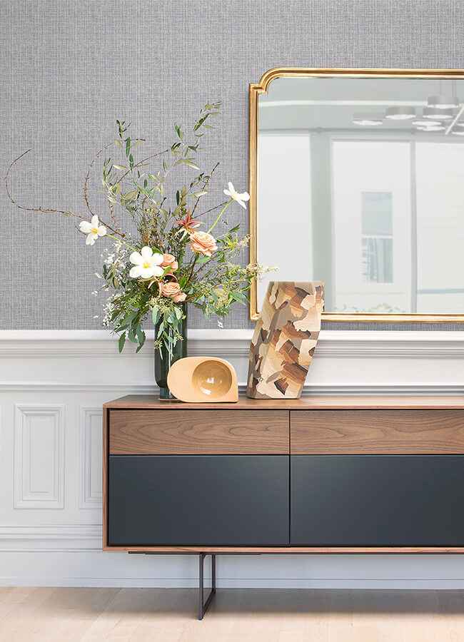 Kantera Blueberry Fabric Texture Wallpaper - York Wallcoverings - 4120-26837 - York Wallcoverings Wallpaper