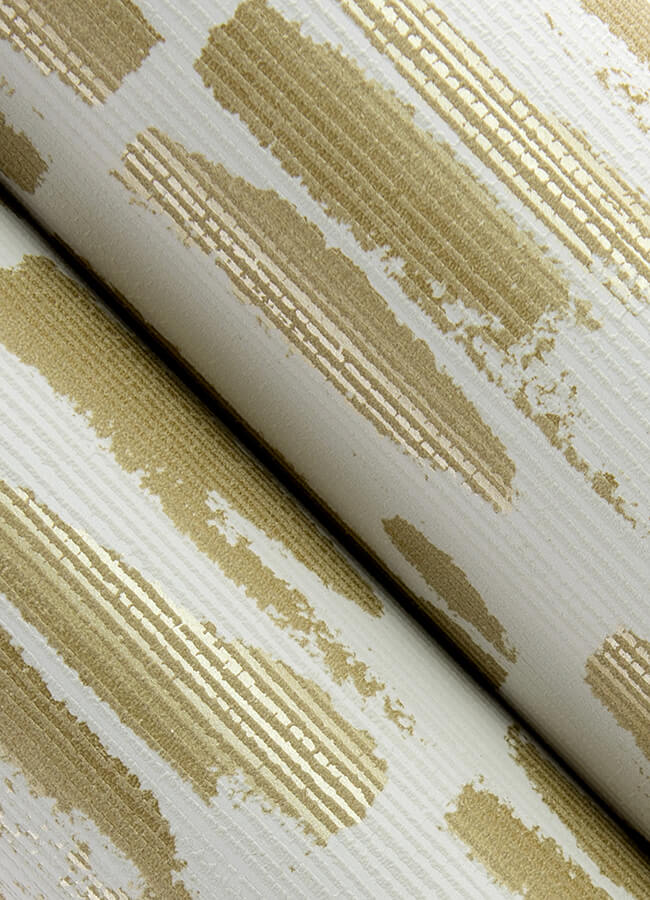 myrtle-gold-abstract-stripe-wallpaper-york-wallcoverings-4120-26842 - York Wallcoverings Papel pintado