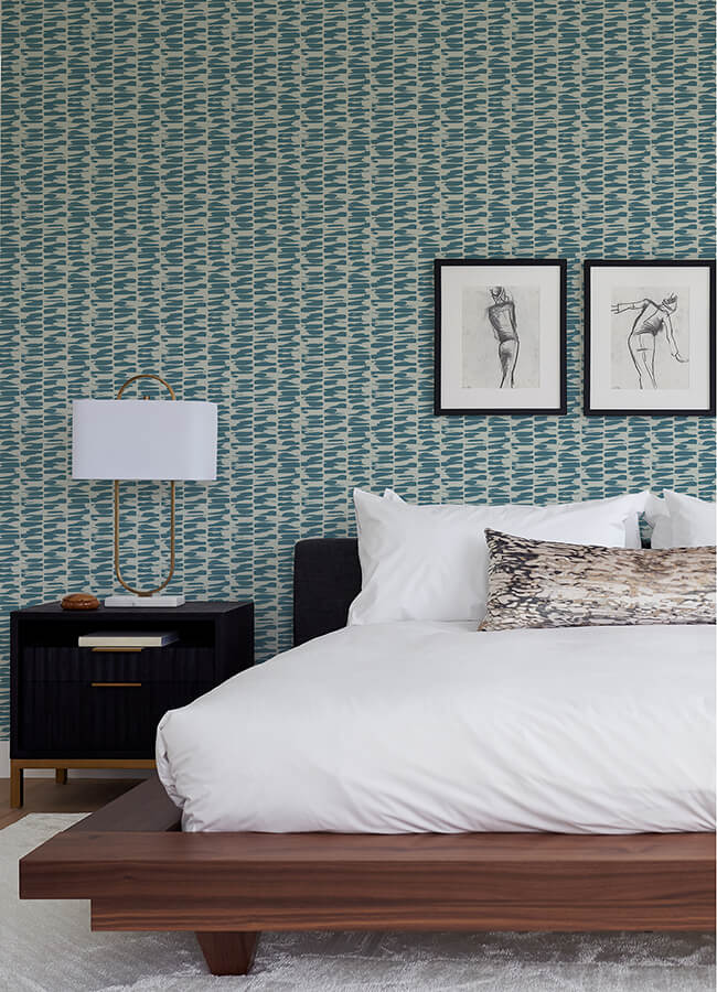 myrtle-sea-green-abstract-stripe-wallpaper-york-wallcoverings-4120-26844 - York Wallcoverings Papel pintado