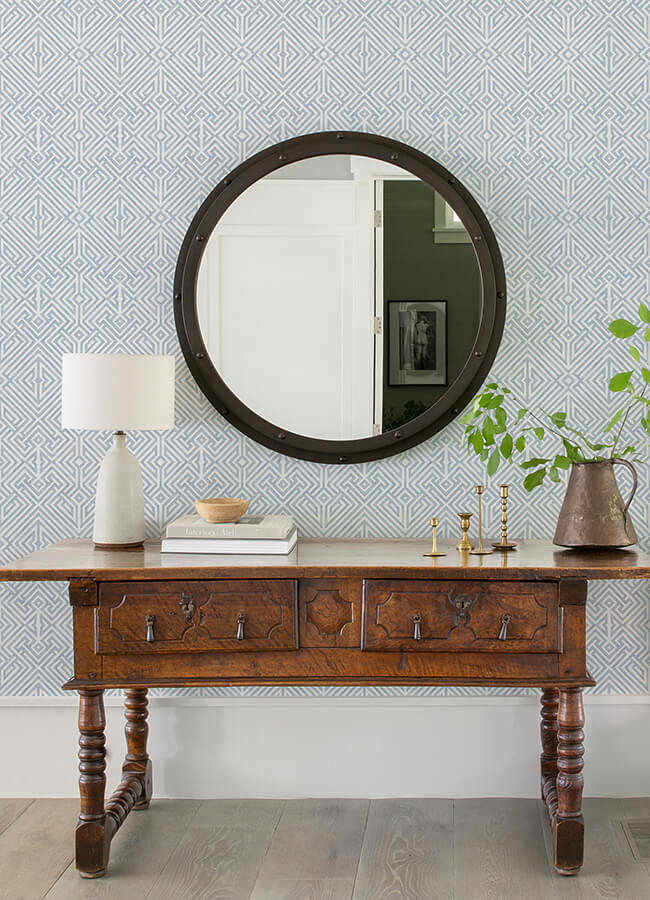 lyon-blue-geometric-key-wallpaper-york-wallcoverings-4120-26847 - York Wallcoverings Papel pintado