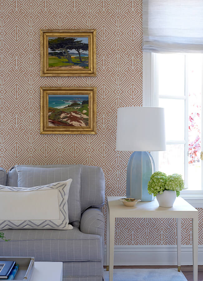 lyon-coral-geometric-key-wallpaper-york-wallcoverings-4120-26848 - York Wallcoverings Papel pintado